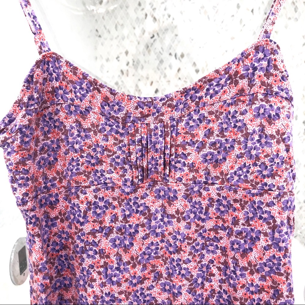 Free People Camisole - Pink/Purple Floral Print